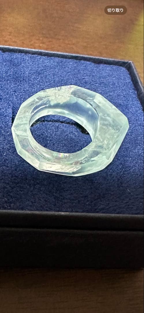 Takahiro Omori 美品！アクアマリンのくりぬきリング