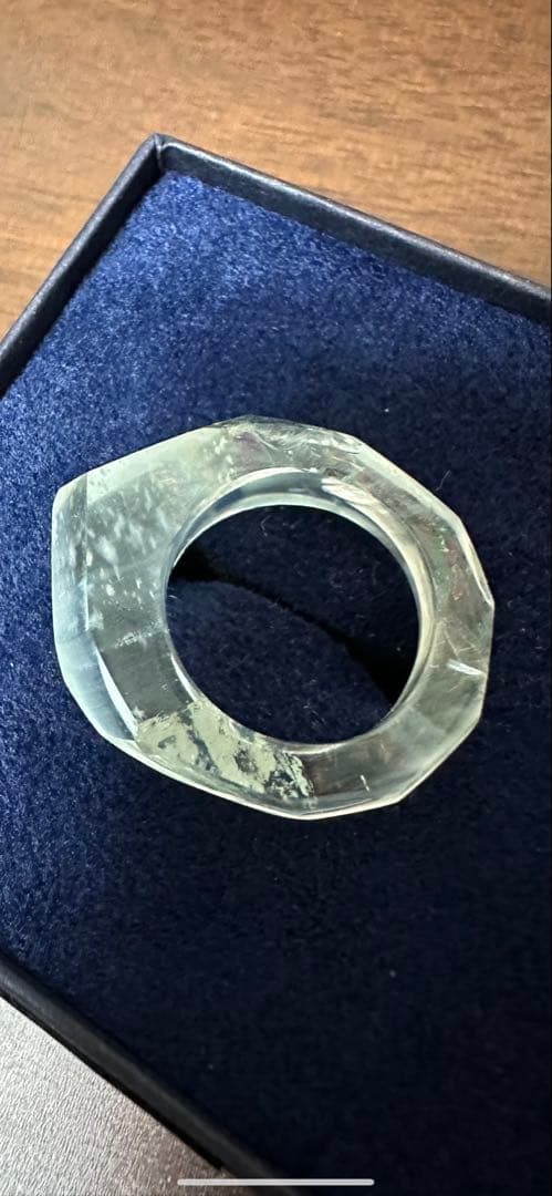 Takahiro Omori 美品！アクアマリンのくりぬきリング