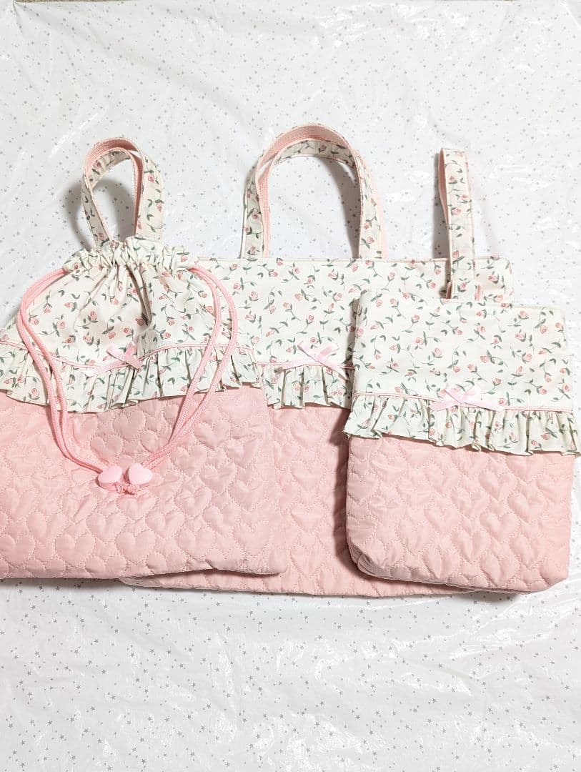 リバティ レッスンバッグ 上履き入れ 体操服姿 ハンドメイド