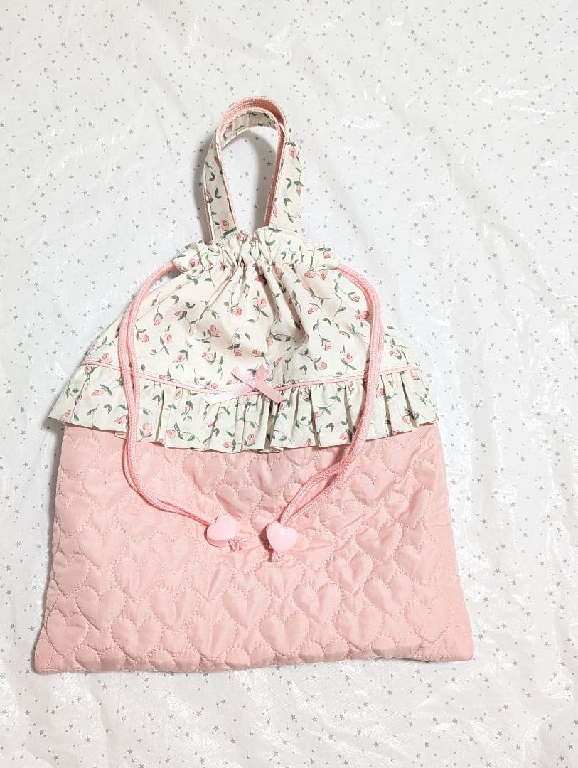 リバティ レッスンバッグ 上履き入れ 体操服姿 ハンドメイド
