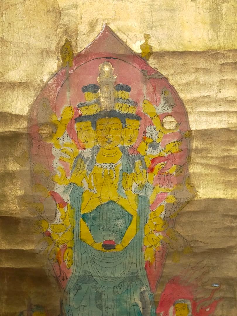 ♥掛軸　木版　手彩色　土佐国 足摺山 金剛福寺　掛け軸　骨董品　仏像