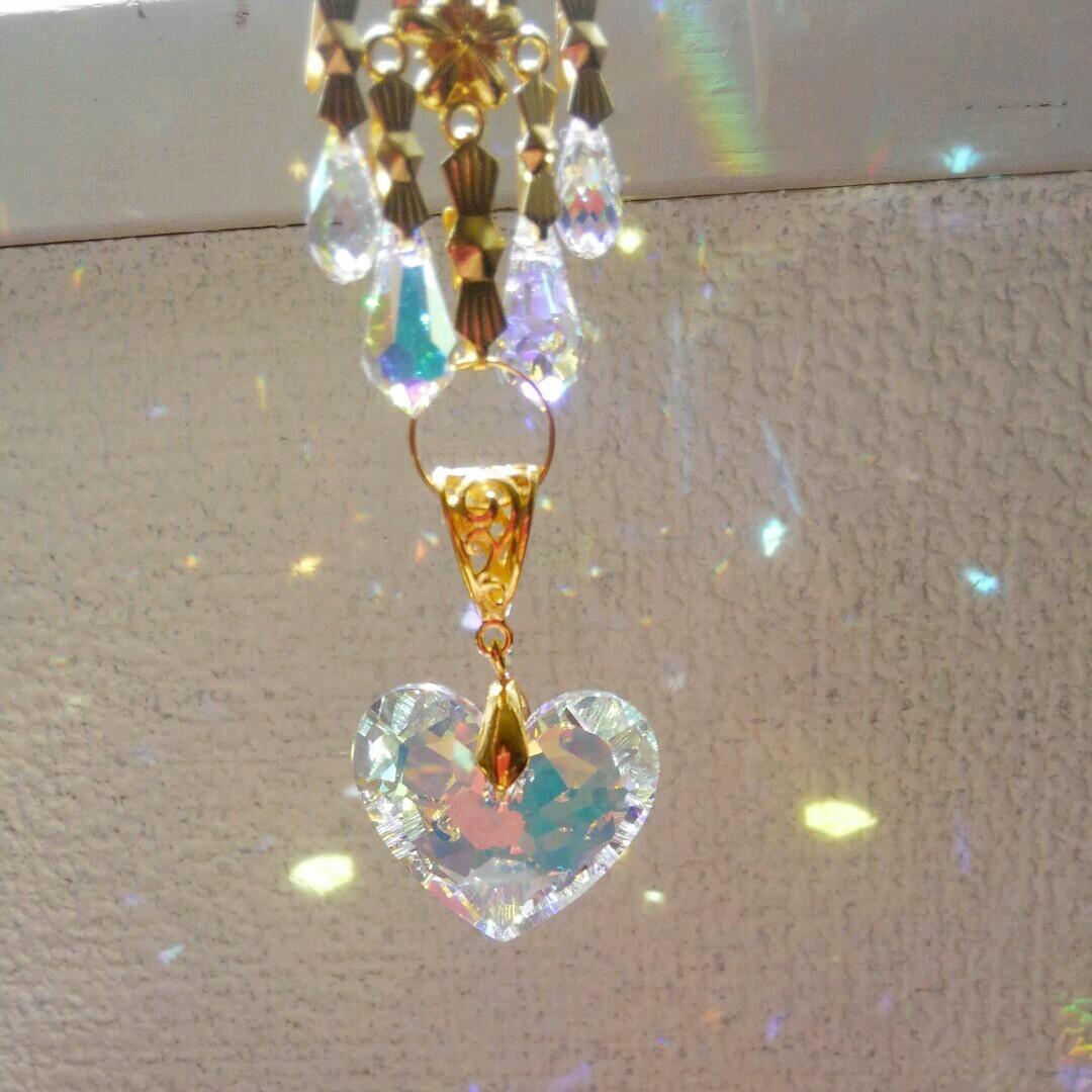 サンキャッチャー♡ハンドメイド「Swarovski✧︎トゥルーリーインラブ♥」
