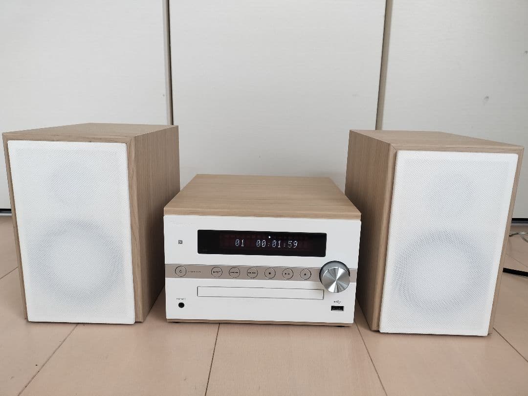 Pioneer X-CM56　パイオニア　ミニコンポ ホワイト ナチュラルウッド