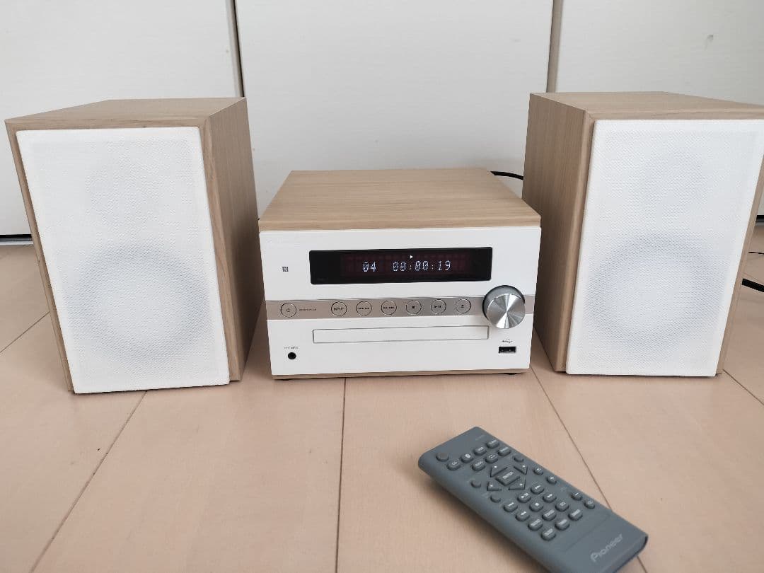 Pioneer X-CM56　パイオニア　ミニコンポ ホワイト ナチュラルウッド
