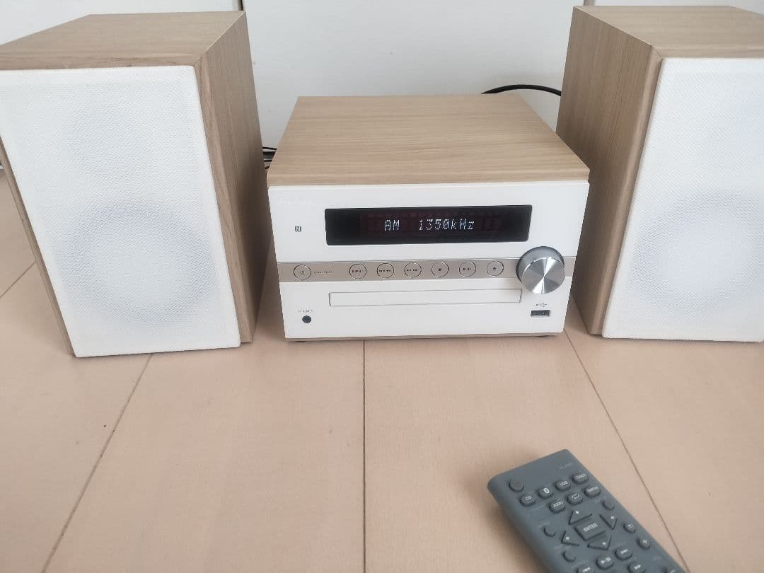 Pioneer X-CM56　パイオニア　ミニコンポ ホワイト ナチュラルウッド