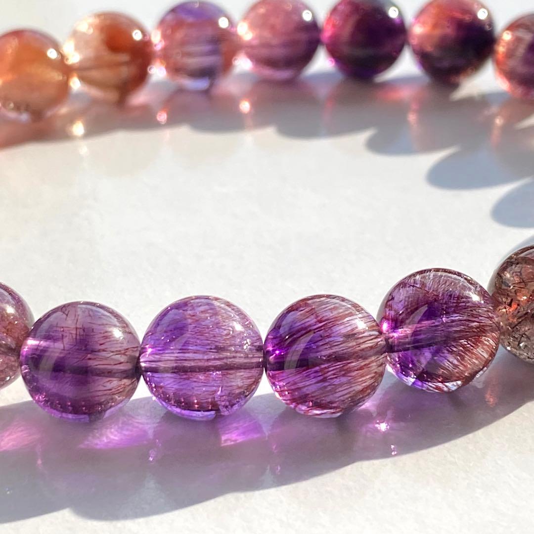 高品質　スーパーセブン　セイクリッドセブン　ブレスレット　天然石　マルチカラー