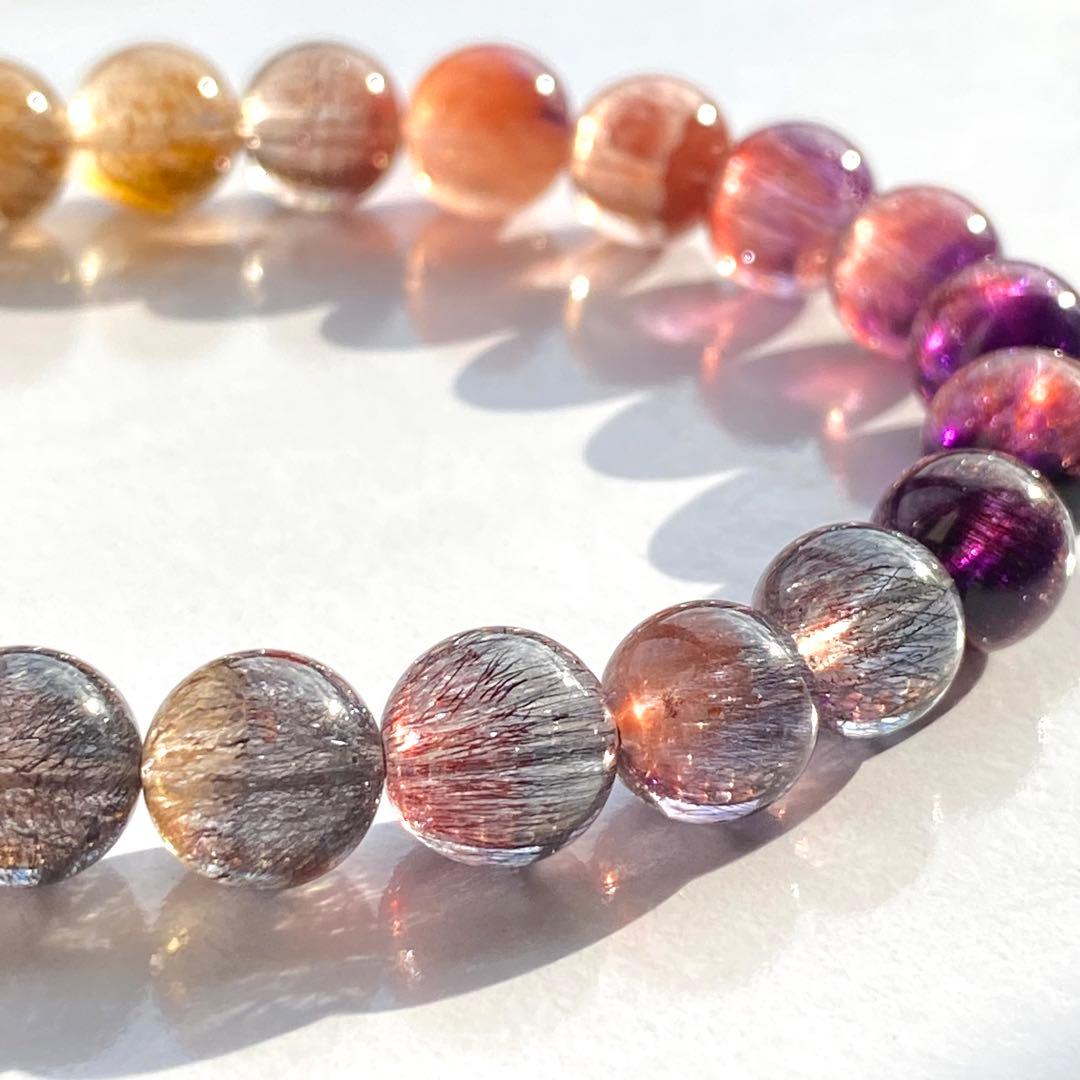 高品質　スーパーセブン　セイクリッドセブン　ブレスレット　天然石　マルチカラー