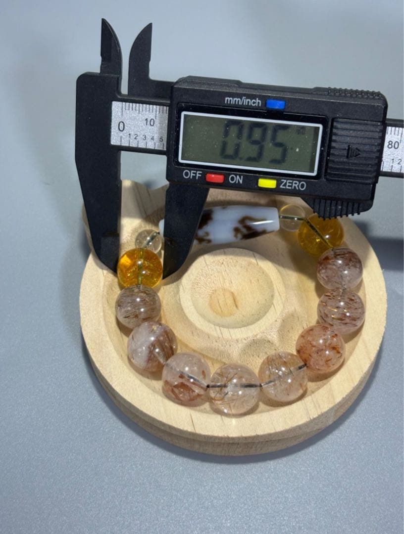 至純 騎龍観音白天珠　天然石水晶ビーズブレスレット