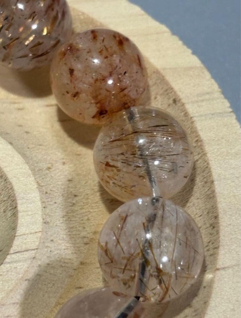 至純 騎龍観音白天珠　天然石水晶ビーズブレスレット