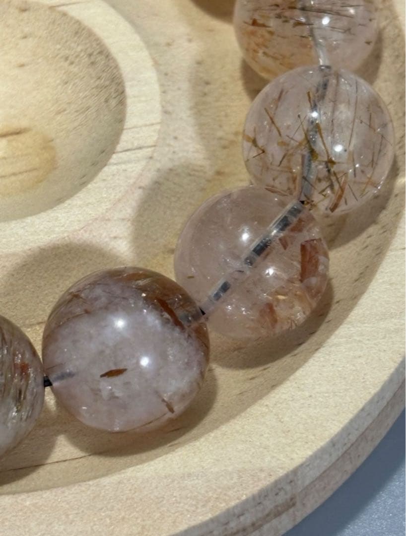 至純 騎龍観音白天珠　天然石水晶ビーズブレスレット