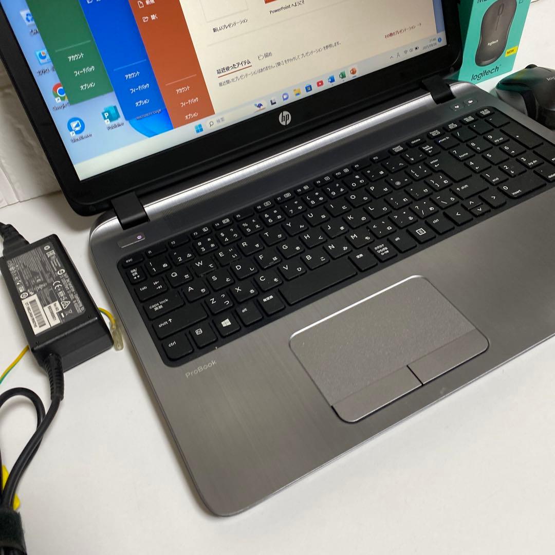 Windows11オフィス2024年　Corei7 メモリ8GB HPノートPC