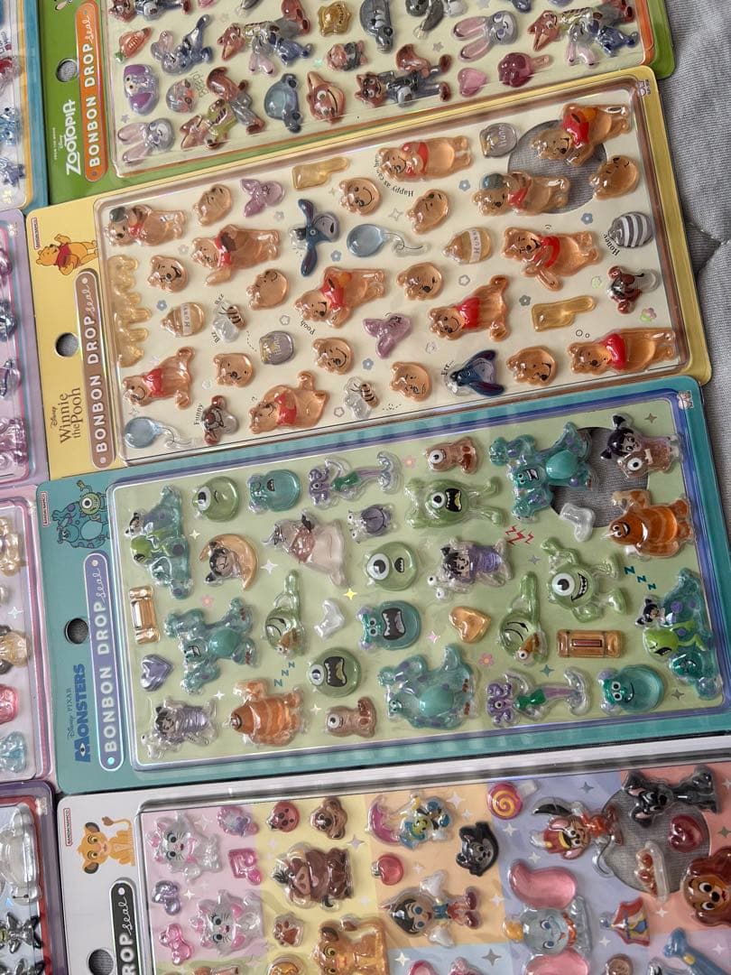 【国内正規品】ディズニー ボンボンドロップシール 8枚セット