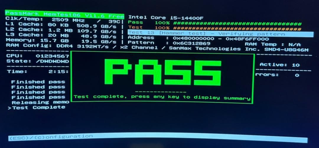 SanMax DDR4-3200 8GB x2枚組 メモリ