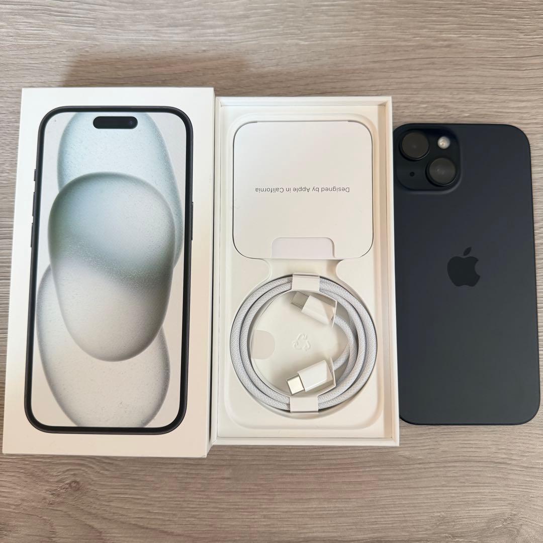 iPhone 15 128GB バッテリー100% 箱付き
