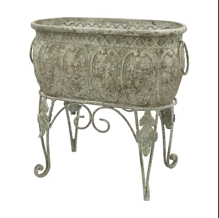 ジャンヌ アンティークポットスタンド アイアンポット