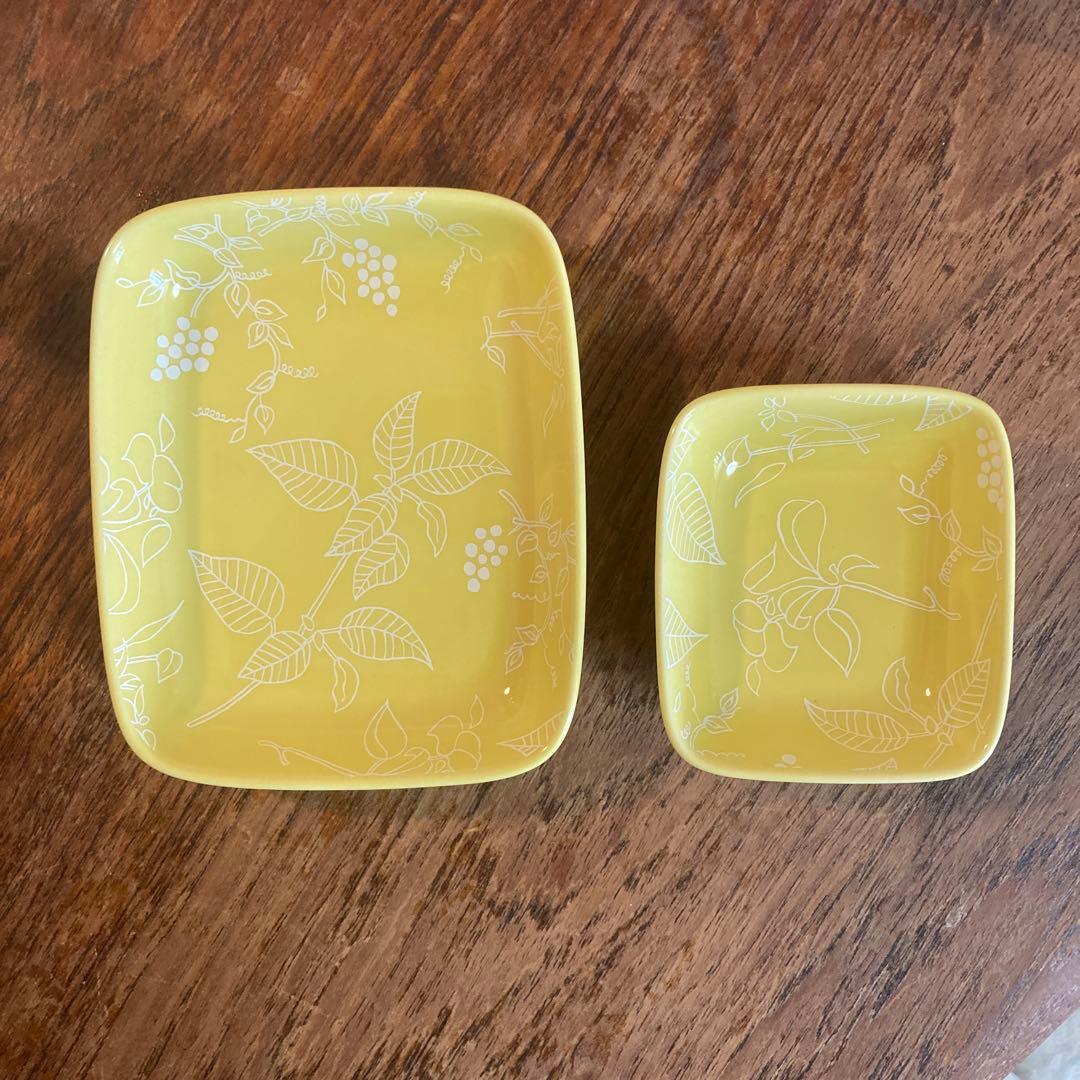 FINプレート Lehti イエロー 2枚セット × 2個セット