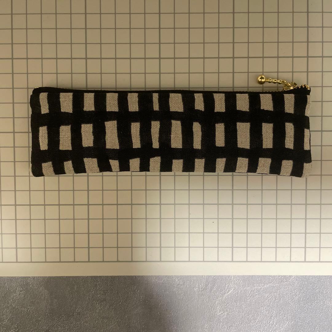 ミナペルホネン ペンポーチペンケース 黒 ハンドメイド
