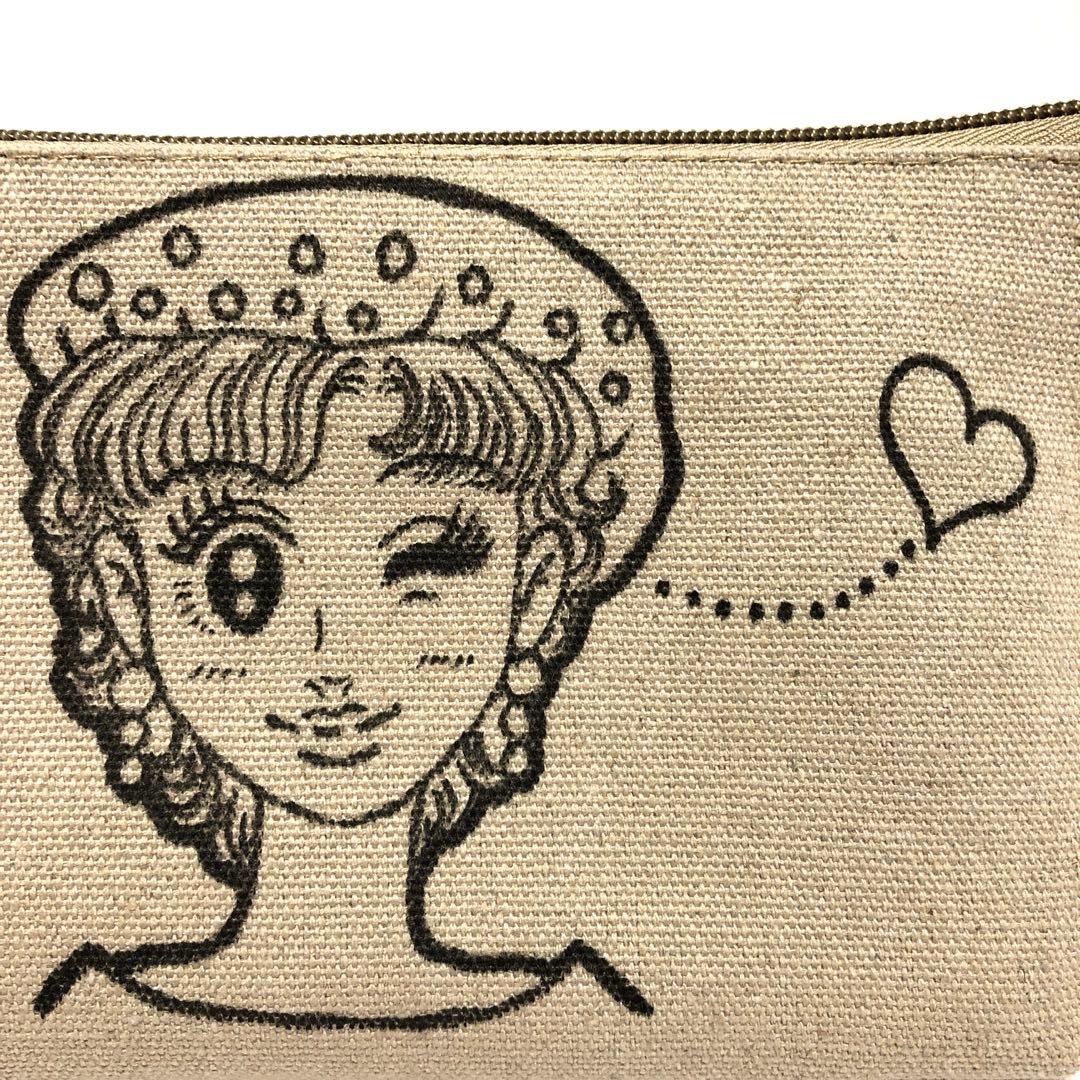 試作品❣️化粧ポーチ 小物入れ★リメイク★ベージュ 内ポケット付