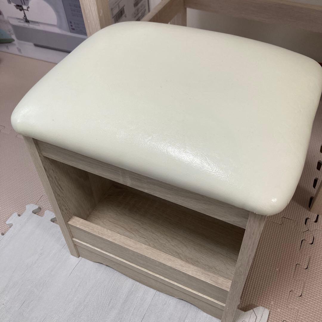 ドレッサー 鏡台 化粧台 木製 白