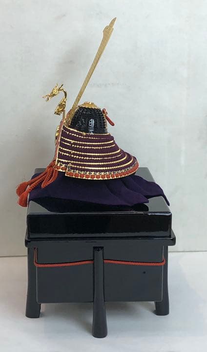 五月人形samurai helmet 別所実正作　4号　内記組模様　金龍頭立の兜