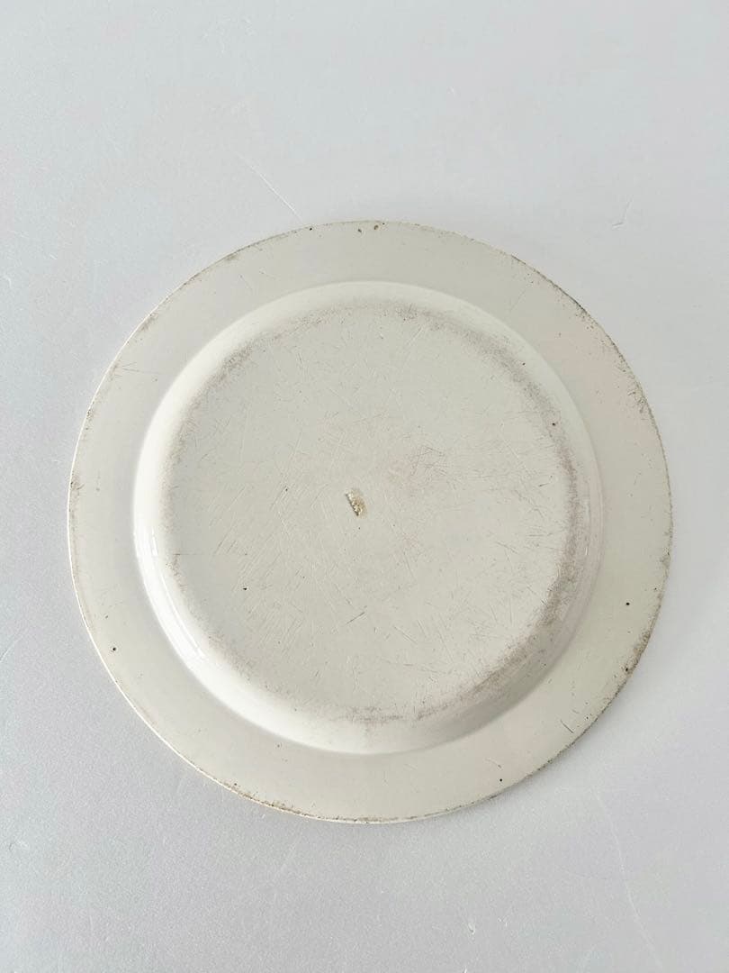 【フランスアンティーク】クレイユ・エ・モントロー　モラルプレート　教育寓意皿