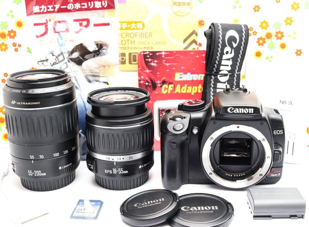 Canon kiss x ☆スマホに転送☆ダブルレンズ！☆初心者おススメ