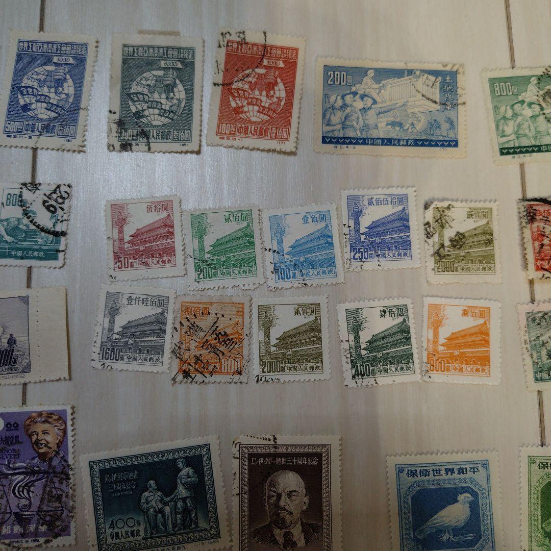 中国　使用済切手　大量まとめ売り 　約140枚　レア