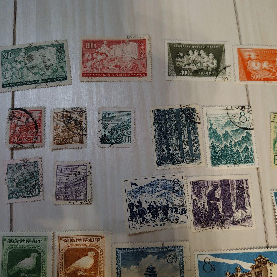 中国　使用済切手　大量まとめ売り 　約140枚　レア