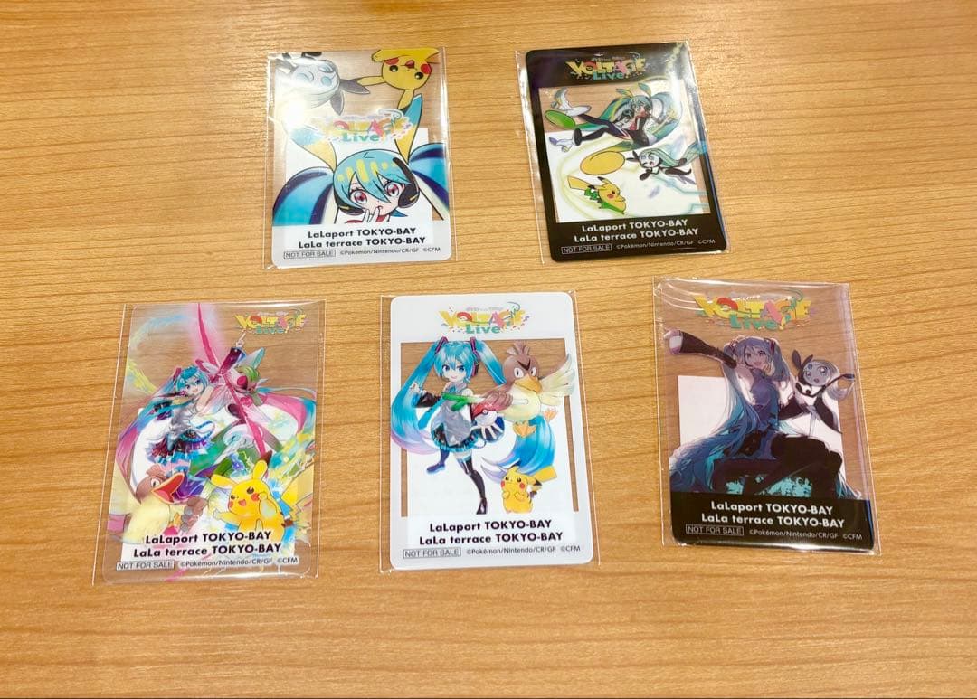 ポケミク ららぽーと限定クリアカード5種 初音ミク ポケモン