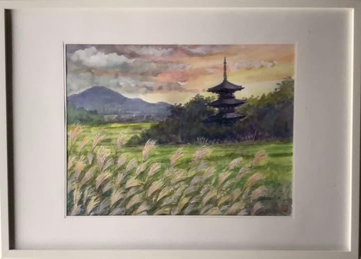 夕映えの斑鳩の里