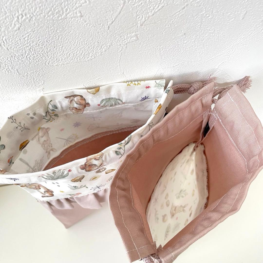 入園　入学　カバン　セット　エイコーン ラビット　× くすみピンク