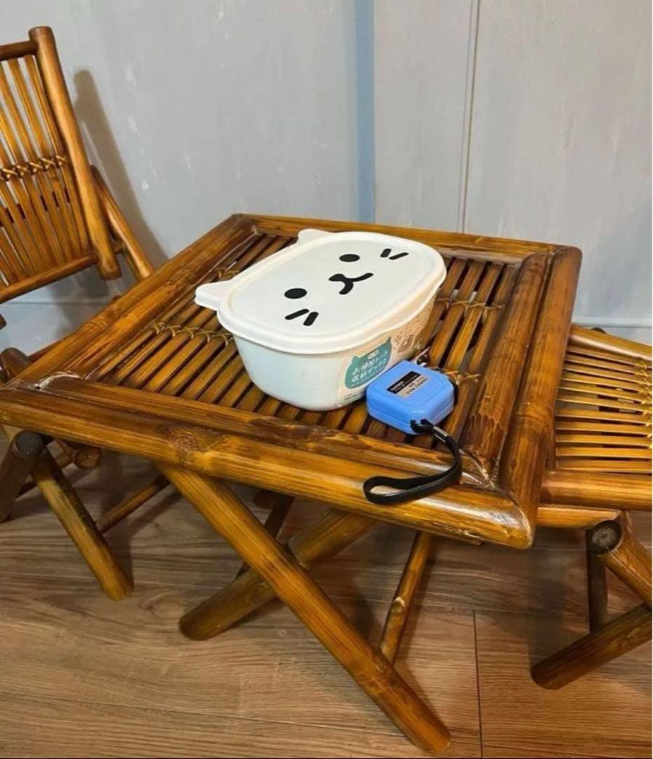 折りたたみ　竹製　レトロ　ヴィンテージ　バンブーチェア　椅子　インテリア　木製
