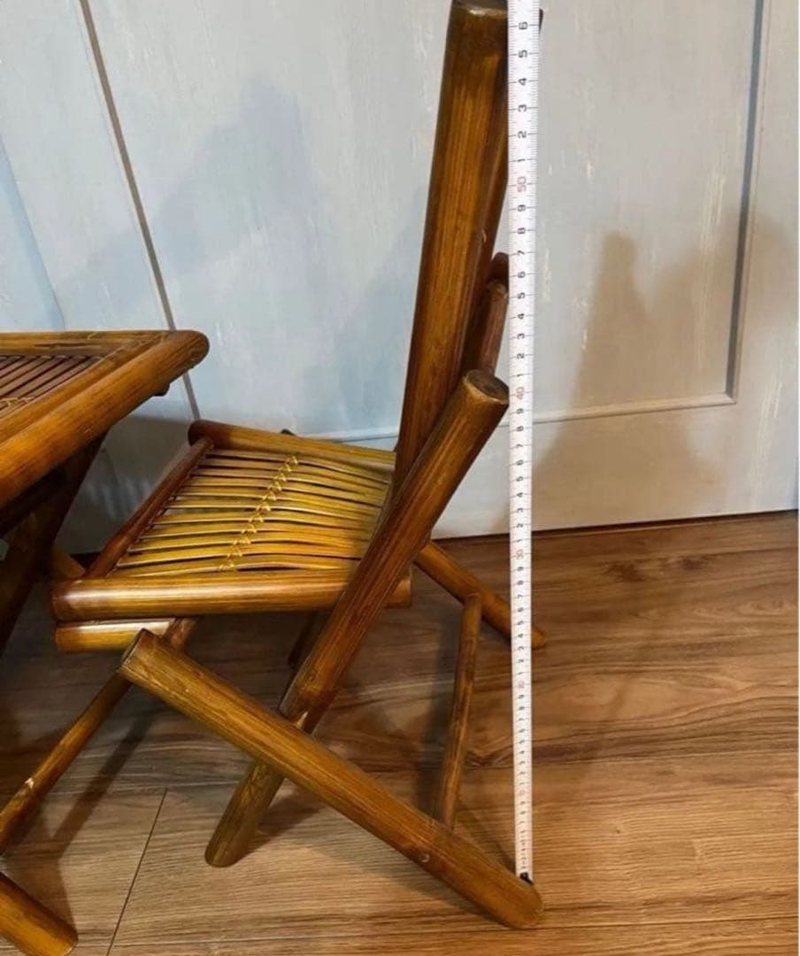 折りたたみ　竹製　レトロ　ヴィンテージ　バンブーチェア　椅子　インテリア　木製