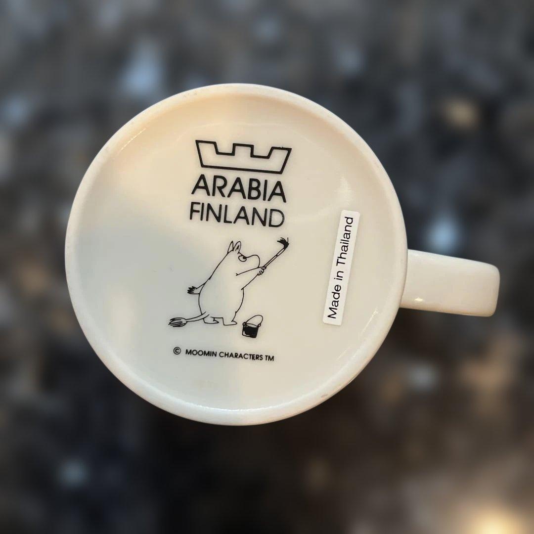 【新品未使用箱なし】ムーミンマグカップ青色ARABIA FINLAND おまけ付
