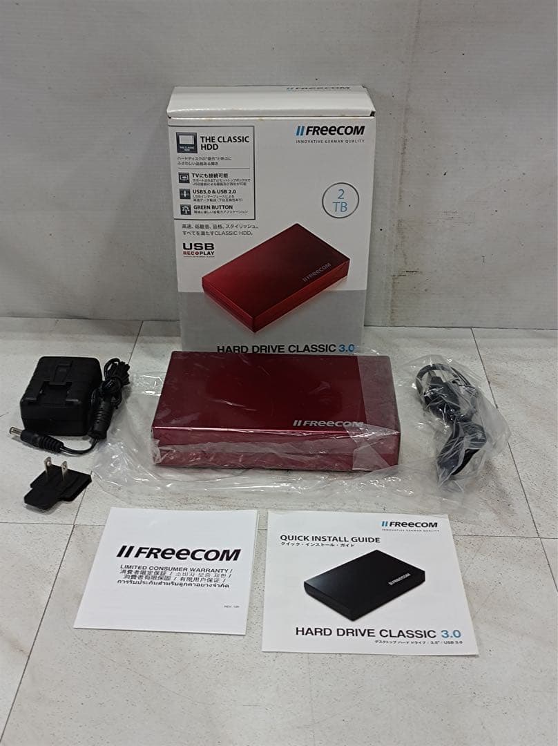 八7008【未使用品】フリーコム ハードドライブ/3.5\"/USB3.0 2TB