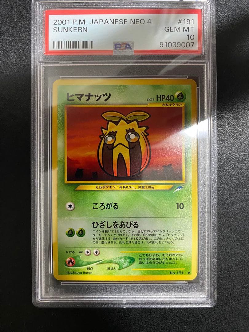 ヒマナッツ やさしいキマワリ 旧裏 PSA10 連番 世界で18枚