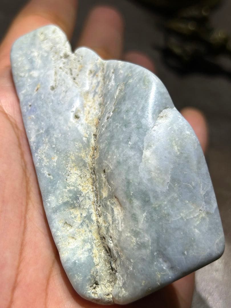 ☆別格高級品質！日本聖石④！希少！糸魚川翡翠　ブルー　翡翠　ジェダイト　原石