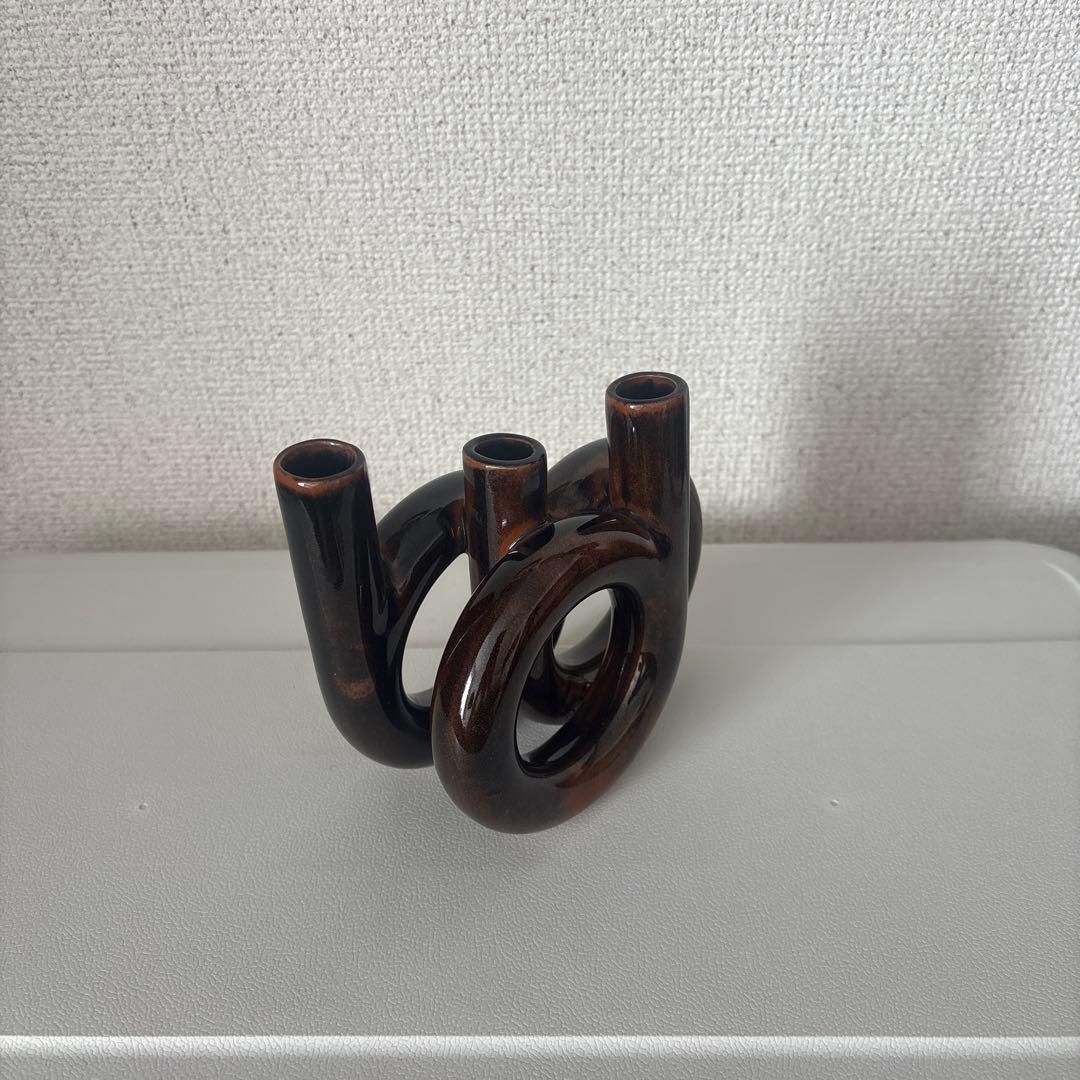 ミッドセンチュリー　フラワーベース　花瓶　モダン　3連　vintage