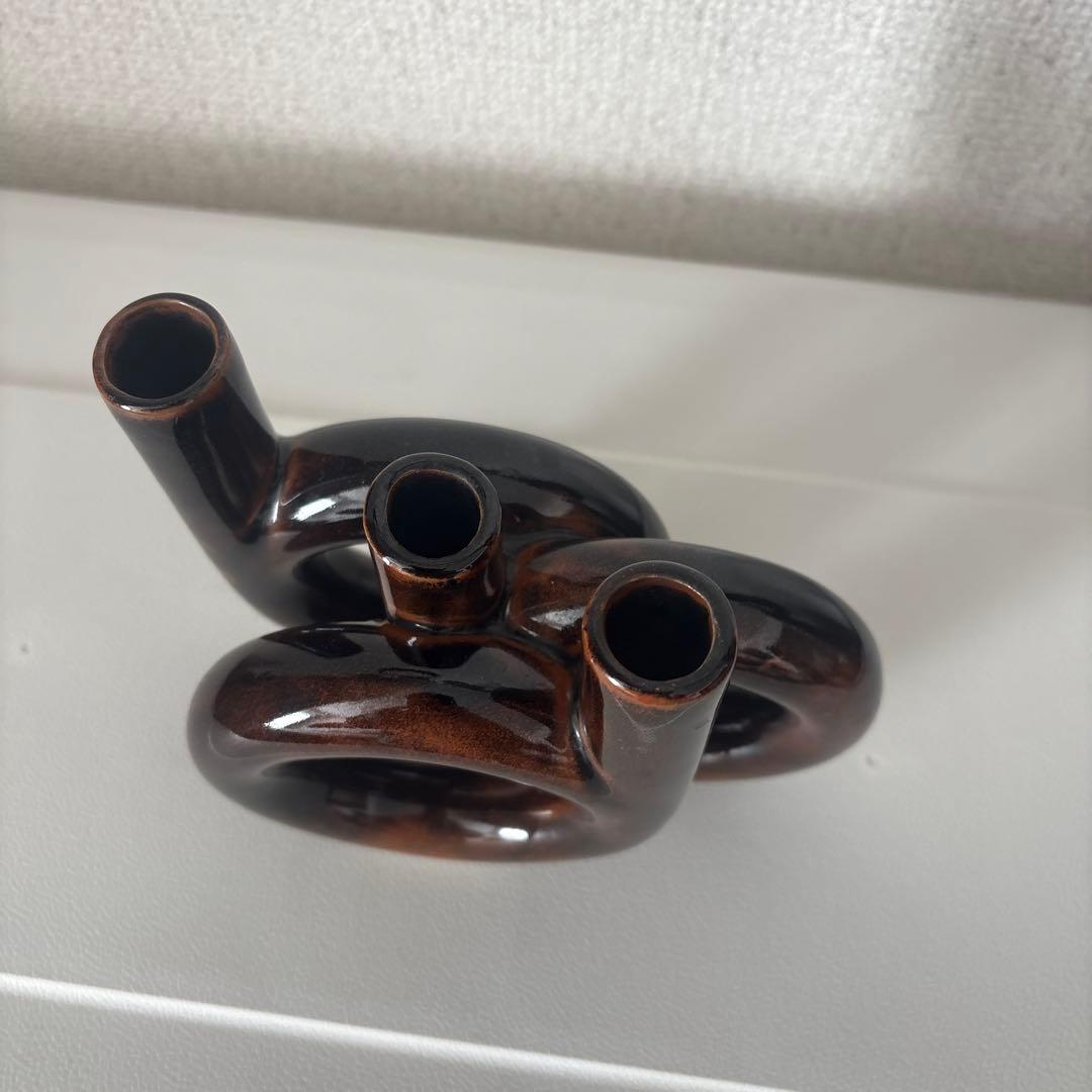 ミッドセンチュリー　フラワーベース　花瓶　モダン　3連　vintage