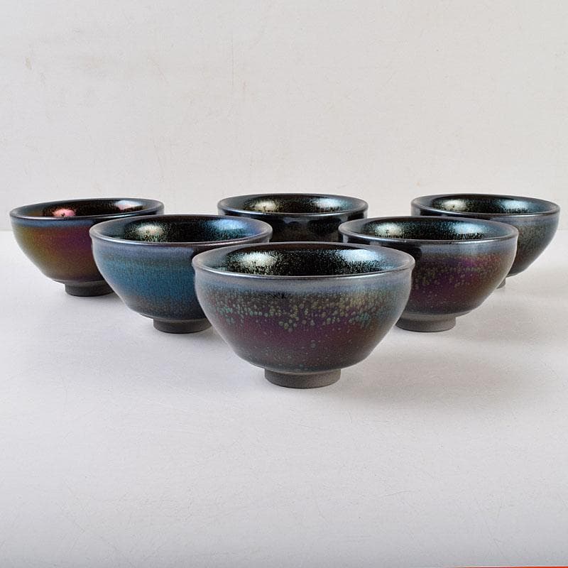 中国　建窯　建盞　天目茶碗　収蔵證書付　12点まとめて　V　R9201B