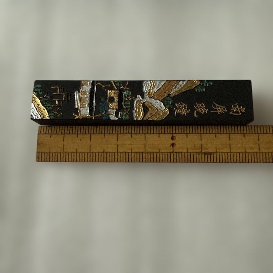 【美品】中国書画墨 9本セット 西湖十景 風景詩文彫刻 微州胡開文製