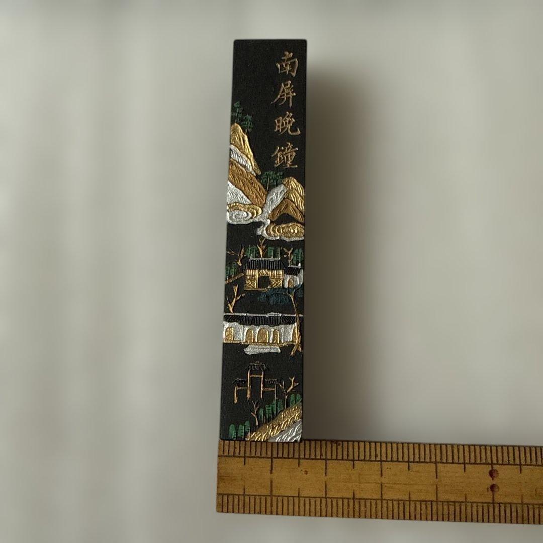 【美品】中国書画墨 9本セット 西湖十景 風景詩文彫刻 微州胡開文製