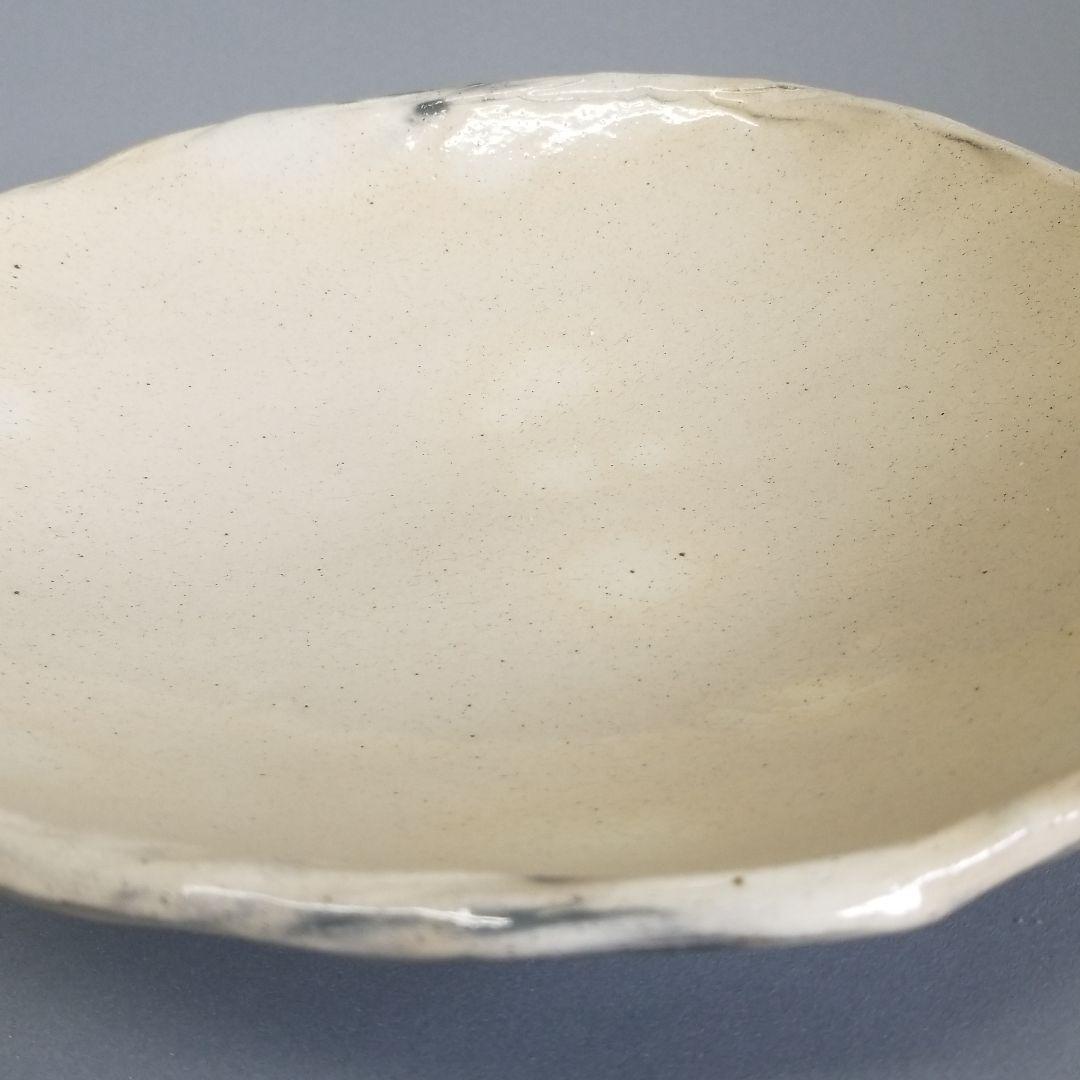 信楽焼 大皿  白窯変 直径３０cm