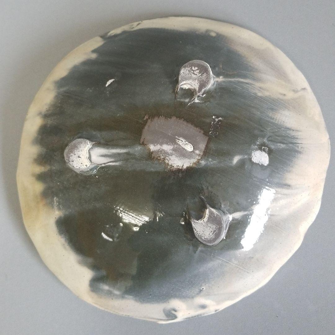 信楽焼 大皿  白窯変 直径３０cm