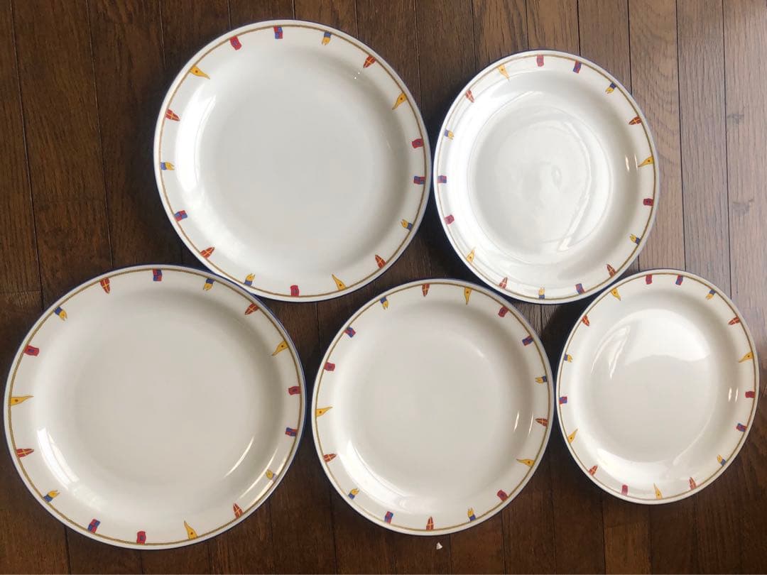 リチャードジノリ　クリッパー　26cm ディナープレート　5枚組