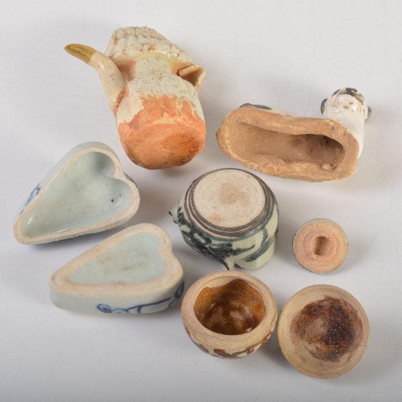 pipo 　鉄絵など　スンコロク　宋胡録　水滴　5点まとめて　C　6711