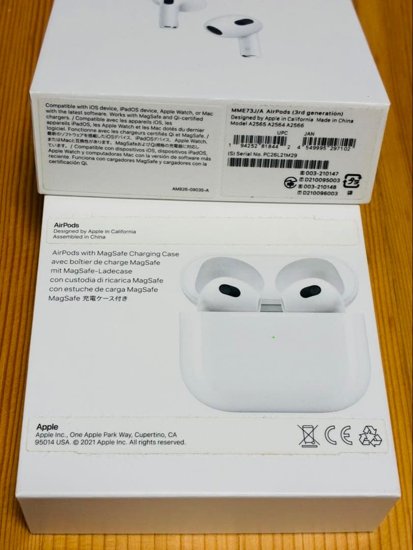 AirPods(第3世代)本体 ホワイト 充電ケース付き【ジャンク品】