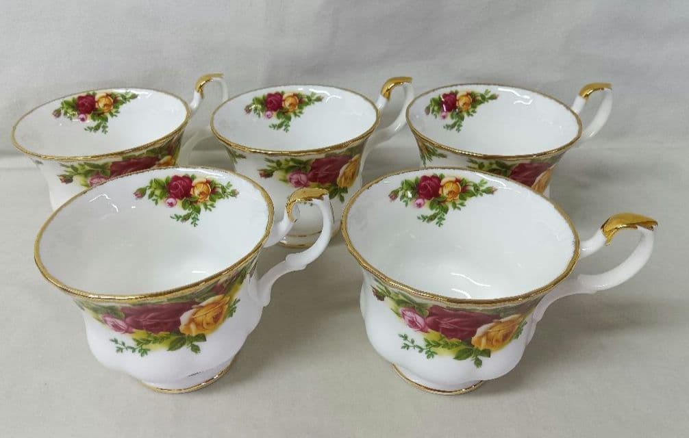 ロイヤル・アルバート　オールドカントリーローズ　カップ5客　お皿 7枚セット