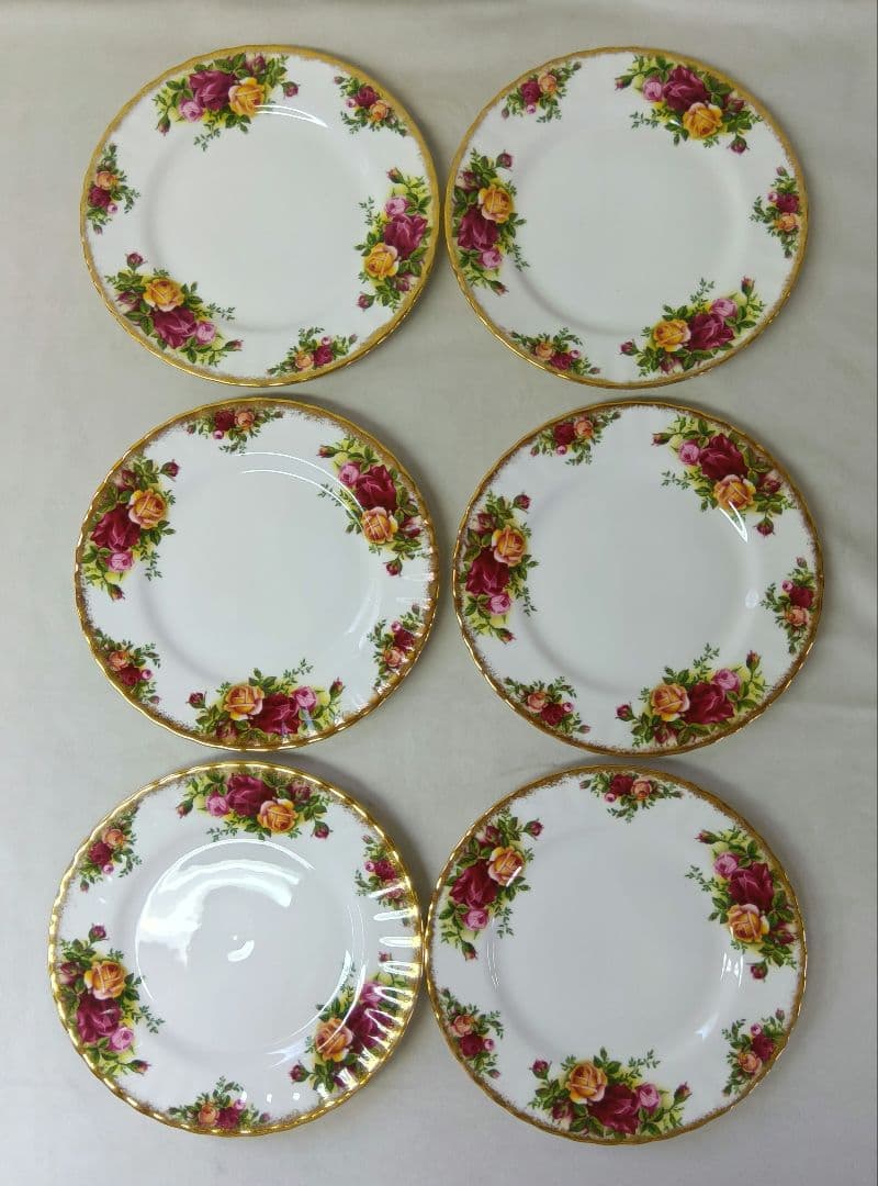 ロイヤル・アルバート　オールドカントリーローズ　カップ5客　お皿 7枚セット