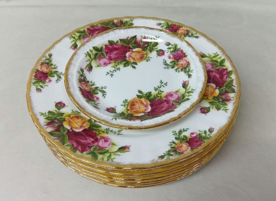 ロイヤル・アルバート　オールドカントリーローズ　カップ5客　お皿 7枚セット